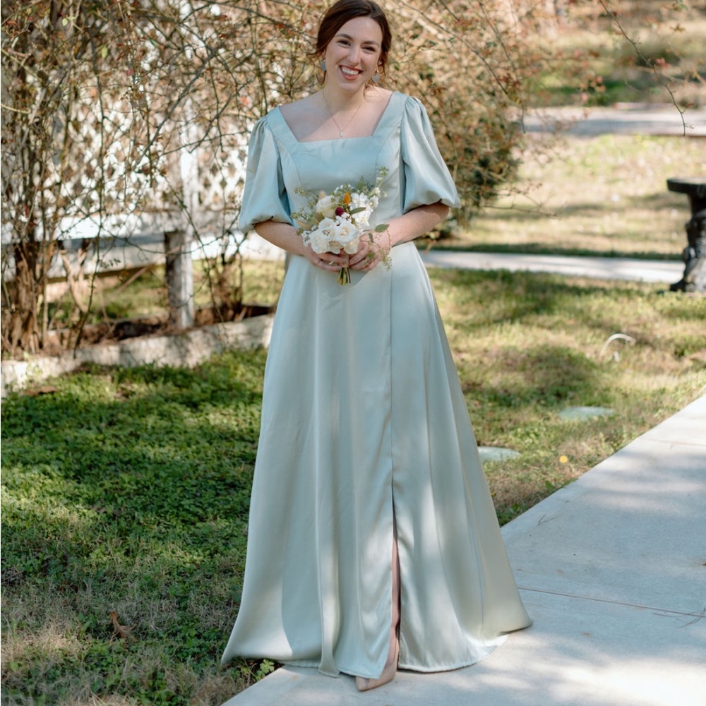 Elegant Sage Green Prom Dress